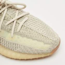 Yeezy x Adidas Pale Green Knit Fabric Boost 350 V2 Citrin (Non-Reflective) Sneakers Size 43 1/3