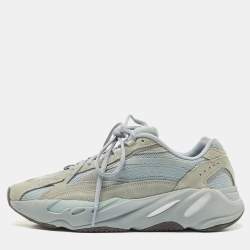 Yeezy x Adidas Blue Canvas and Suede Boost 700 V2 Hospital Blue Sneakers Size 43 1/3