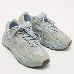 Yeezy x Adidas Blue Canvas and Suede Boost 700 V2 Hospital Blue Sneakers Size 43 1/3
