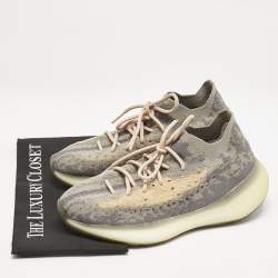 Yeezy x Adidas Grey Knit Fabric Boost 380 Mist Reflective Sneakers Size 43 1/3