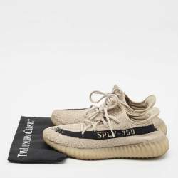 Yeezy x Adidas Grey/Black Knit Fabric Boost 350 V2 Slate Sneakers Size 43 1/3