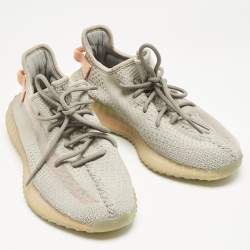 Yeezy x Adidas Grey Knit Fabric  Boost 350 V2 True Form Sneakers Size 42