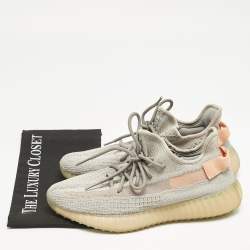 Yeezy x Adidas Grey Knit Fabric  Boost 350 V2 True Form Sneakers Size 42