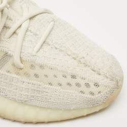 Yeezy x Adidas Off White Knit Fabric Boost 350 V2 Bone Sneakers Size 43 1/3
