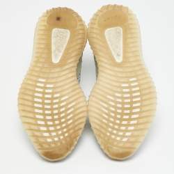 Pre Owned Yeezy x Adidas Blue/White Knit Fabric Boost 350 V2 Cloud White (Non-Reflective) Sneakers 43 1/3