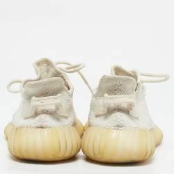 Yeezy x Adidas White Knit Fabric Boost 350 V2 White Sneakers Size 40