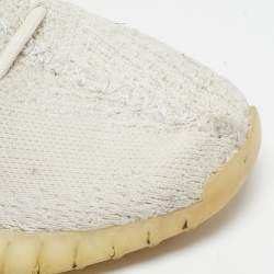 Yeezy x Adidas White Knit Fabric Boost 350 V2 White Sneakers Size 40