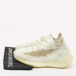 Yeezy x Adidas White Knit Fabric Boost 380 Calcite Glow Sneakers Size 42