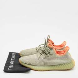 Yeezy x Adidas Green Knit Fabric Boost 350 V2 Desert Sage Sneakers Size 43 1/3