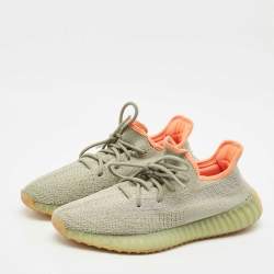 Yeezy x Adidas Green Knit Fabric Boost 350 V2 Desert Sage Sneakers Size 43 1/3