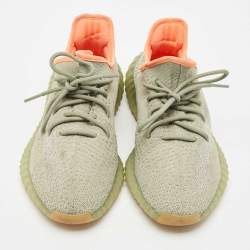 Yeezy x Adidas Green Knit Fabric Boost 350 V2 Desert Sage Sneakers Size 43 1/3