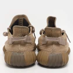 Yeezy x Adidas Brown Knit Fabric Boost 350 V2 Earth Sneakers Size 47 1/3