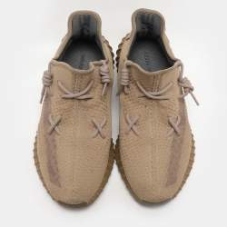 Yeezy x Adidas Brown Knit Fabric Boost 350 V2 Earth Sneakers Size 47 1/3