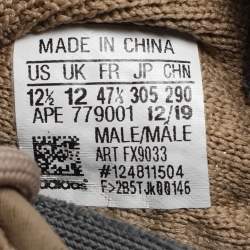 Yeezy x Adidas Brown Knit Fabric Boost 350 V2 Earth Sneakers Size 47 1/3