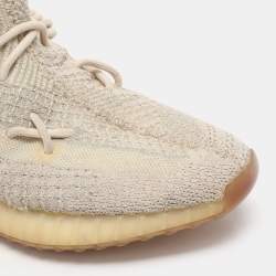 Yeezy x Adidas Pale Green Cotton Knit Boost 350 V2 Citrin Non Reflective Sneakers Size 46 2/3