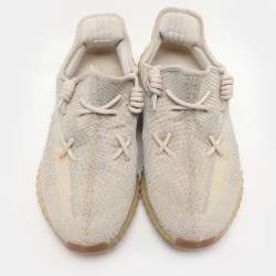 Yeezy x Adidas Pale Green Cotton Knit Boost 350 V2 Citrin Non Reflective Sneakers Size 46 2/3