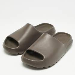 Yeezy x Adidas Brown Rubber Onyx Slide Sandals Size 44