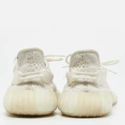 Yeezy x Adidas Off White Knit Fabric Boost 350 V2 Bone Sneakers Size 44 1/3