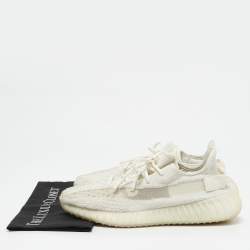 Yeezy x Adidas Off White Knit Fabric Boost 350 V2 Bone Sneakers Size 44 1/3