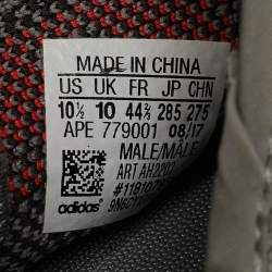 Yeezy x Adidas Grey/Black Knit Fabric Boost 350 V2 Grey Non-Reflective Sneakers 44 1/2