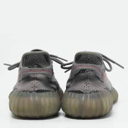 Yeezy x Adidas Grey/Black Knit Fabric Boost 350 V2 Grey Non-Reflective Sneakers 44 1/2