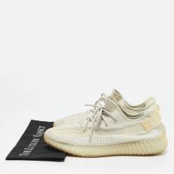 Yeezy x Adidas Cream Knit Fabric Boost 350 V2 Cloud White Sneakers Size 44 1/3