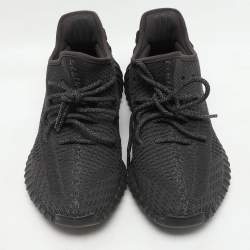 Yeezy x Adidas Black Knit Fabric Boost 350 V2 Static Black Sneakers 42
