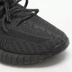 Yeezy x Adidas Black Knit Fabric Boost 350 V2 Static Black Sneakers 42