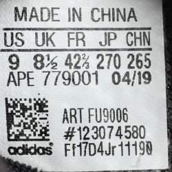 Yeezy x Adidas Black Knit Fabric Boost 350 V2 Static Black Sneakers 42