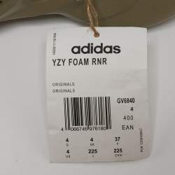 Yeezy x Adidas Grey Rubber Foam RNR Stone Salt Sneakers Size 37