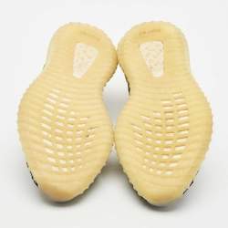 Pre Owned Yeezy x Adidas Black/Blue Knit Fabric Boost 350 V2 Carbon Sneakers Size 44