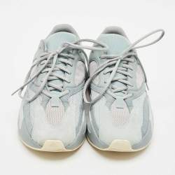Yeezy x Adidas Grey/Blue Suede and Mesh Boost 700 Inertia Sneakers Size 44