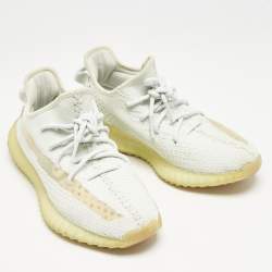 Yeezy x Adidas Light Green Knit Fabric Boost 350 V2 Hyperspace Sneakers Size 40 2/3