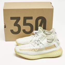 Yeezy x Adidas Light Green Knit Fabric Boost 350 V2 Hyperspace Sneakers Size 40 2/3