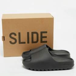 Yeezy x Adidas Black Rubber Onyx Slides Size 43