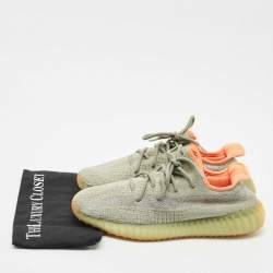 Yeezy x Adidas Green/Grey Knit Fabric Boost 350 V2 Desert Sage Sneakers Size 44 2/3