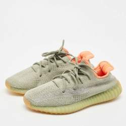 Yeezy x Adidas Green/Grey Knit Fabric Boost 350 V2 Desert Sage Sneakers Size 44 2/3