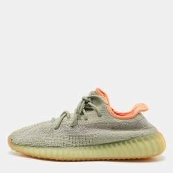 Yeezy x Adidas Green/Grey Knit Fabric Boost 350 V2 Desert Sage Sneakers Size 44 2/3
