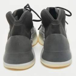 Pre Owned Yeezy x Adidas Grey/Black Mesh and Knit Fabric QNTM Sneakers Size 42.5