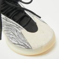 Pre Owned Yeezy x Adidas Grey/Black Mesh and Knit Fabric QNTM Sneakers Size 42.5