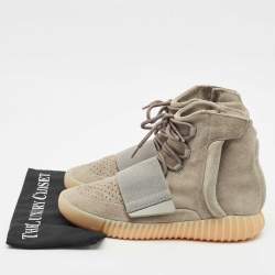 Yeezy x Adidas Grey Suede Boost 750 Light Grey Glow In the Dark Midweek Heat Sneakers Size 42 2/3
