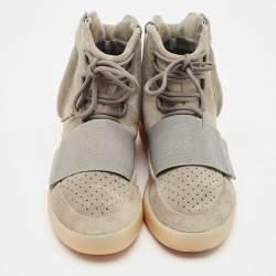 Yeezy x Adidas Grey Suede Boost 750 Light Grey Glow In the Dark Midweek Heat Sneakers Size 42 2/3