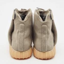 Yeezy x Adidas Grey Suede Boost 750 Light Grey Glow In the Dark Midweek Heat Sneakers Size 42 2/3