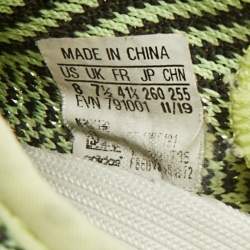 Yeezy x Adidas Green Knit Fabric Boost 350 V2 Yeezreel Reflective Sneakers Size 41 1/3