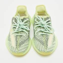 Yeezy x Adidas Neon Green Knit Fabric Boost 350 V2 Yeezreel (Reflective) Sneakers Size 36