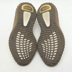Yeezy x Adidas Brown Knit Fabric Boost 350 V2 Earth Sneakers Size 40 2/3