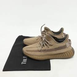 Yeezy x Adidas Brown Knit Fabric Boost 350 V2 Earth Sneakers Size 40 2/3