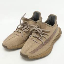 Yeezy x Adidas Brown Knit Fabric Boost 350 V2 Earth Sneakers Size 40 2/3