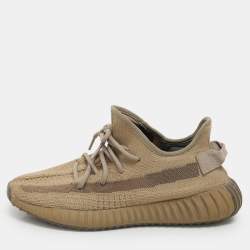 Yeezy x Adidas Brown Knit Fabric Boost 350 V2 Earth Sneakers Size 40 2/3