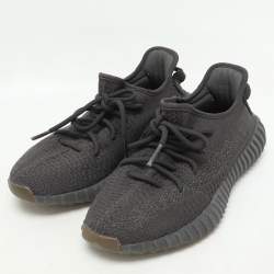 Yeezy x Adidas Black Knit Fabric Boost 350 V2 Cinder Sneakers Size 40